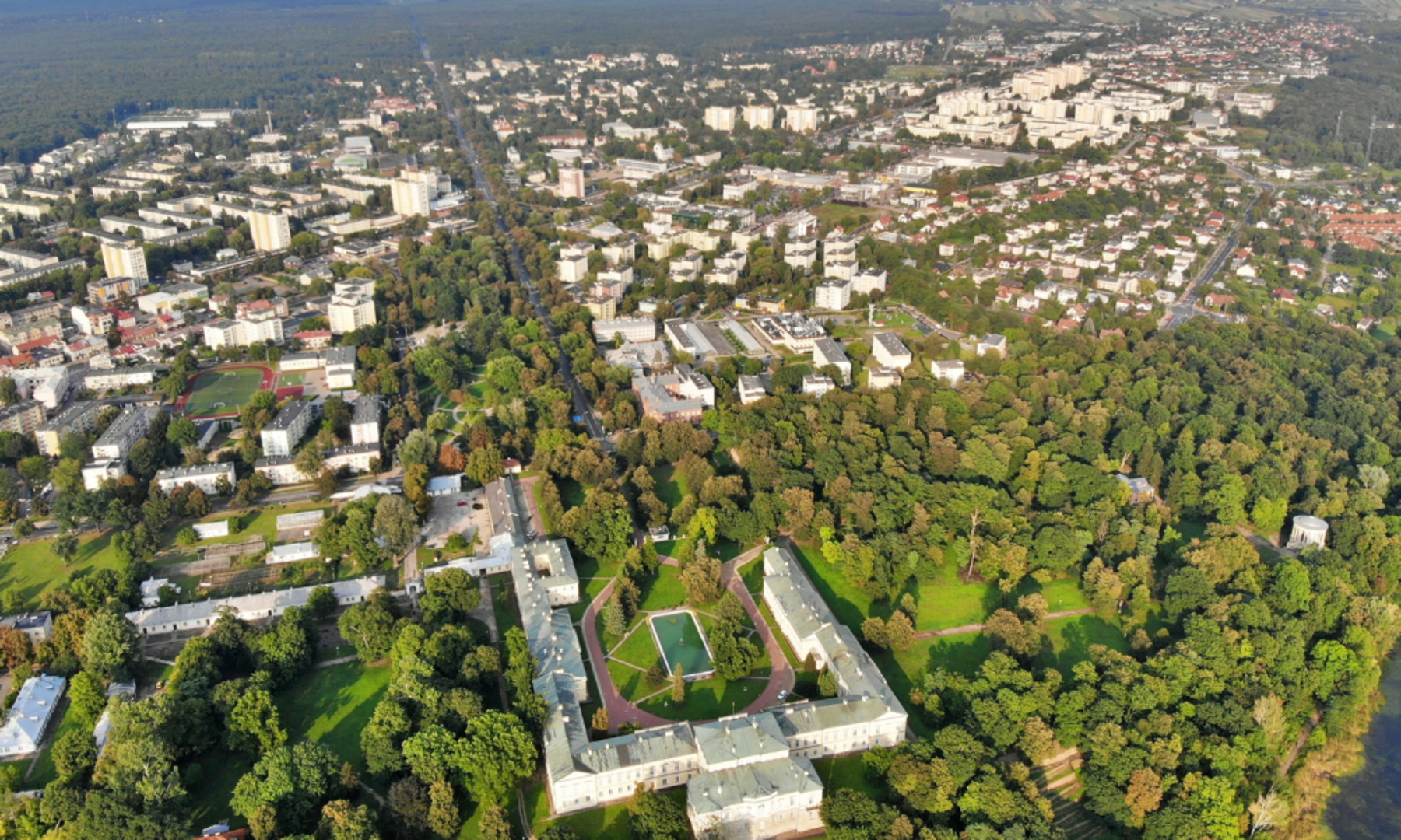 Panorama Puław - widok od strony parku